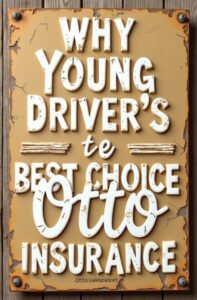 Young driver using Otto Insurance app on smartphone beside car